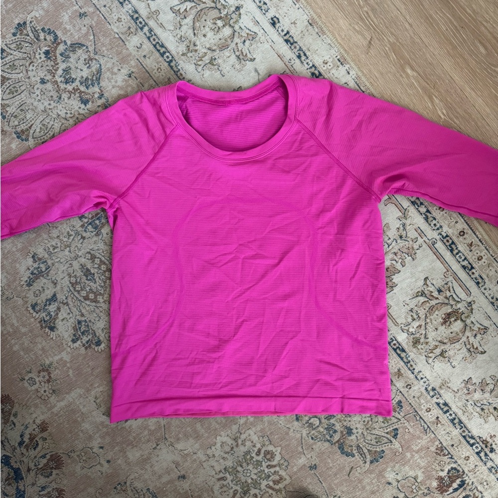 Pow Pink Lululemon Cropped Swiftly Tech